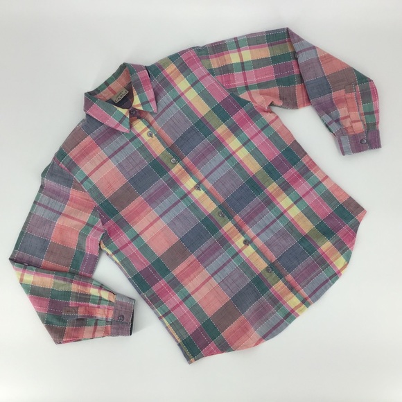 Koret City Blues Vintage Plaid Button-Up Shirt - Picture 10 of 14